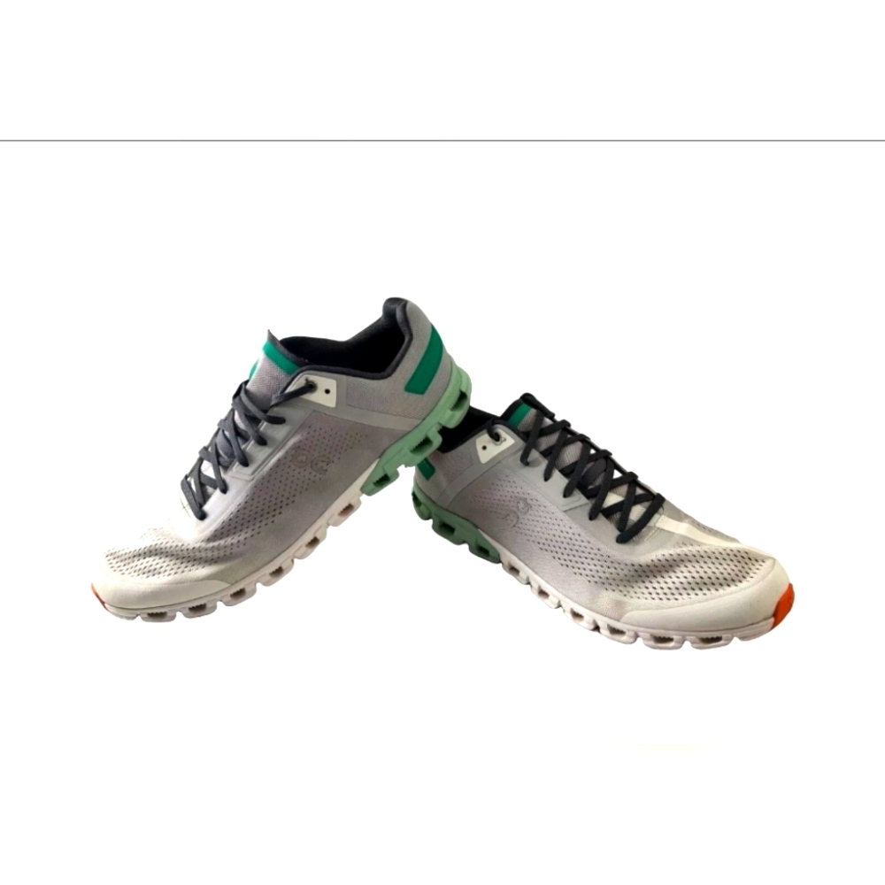 On Cloudflow 3 Low Gray Green Mens Size 12.5 Running Shoes